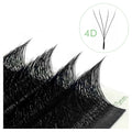 NATUHANA W-shape 5D 4D 3D Colorful Eyelash Extensions Premade Volume Qme 4D W Black D 10mm