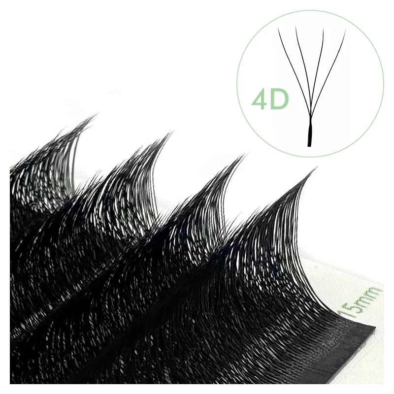 NATUHANA W-shape 5D 4D 3D Colorful Eyelash Extensions Premade Volume Qme 4D W Black D 10mm