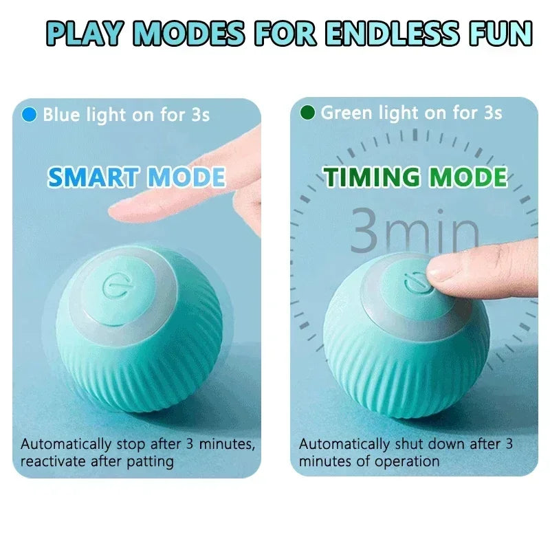 Cat Toys Pet Toy Supplies Accessories for Cats Spinning Ball Electric Interactive USB Charging Cat Ball Products Home Garden Qme