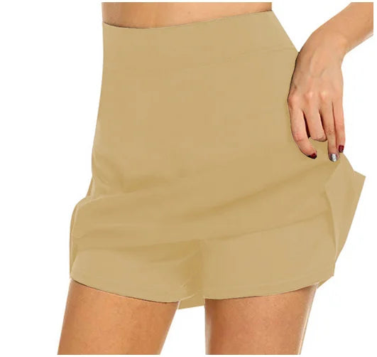 S-4Xl Skirt Ladies Large Size High Waist Slim Slimming Short Skirt A-Line Shorts Tennis Sports Short Skirt Women Qme KH 4XL