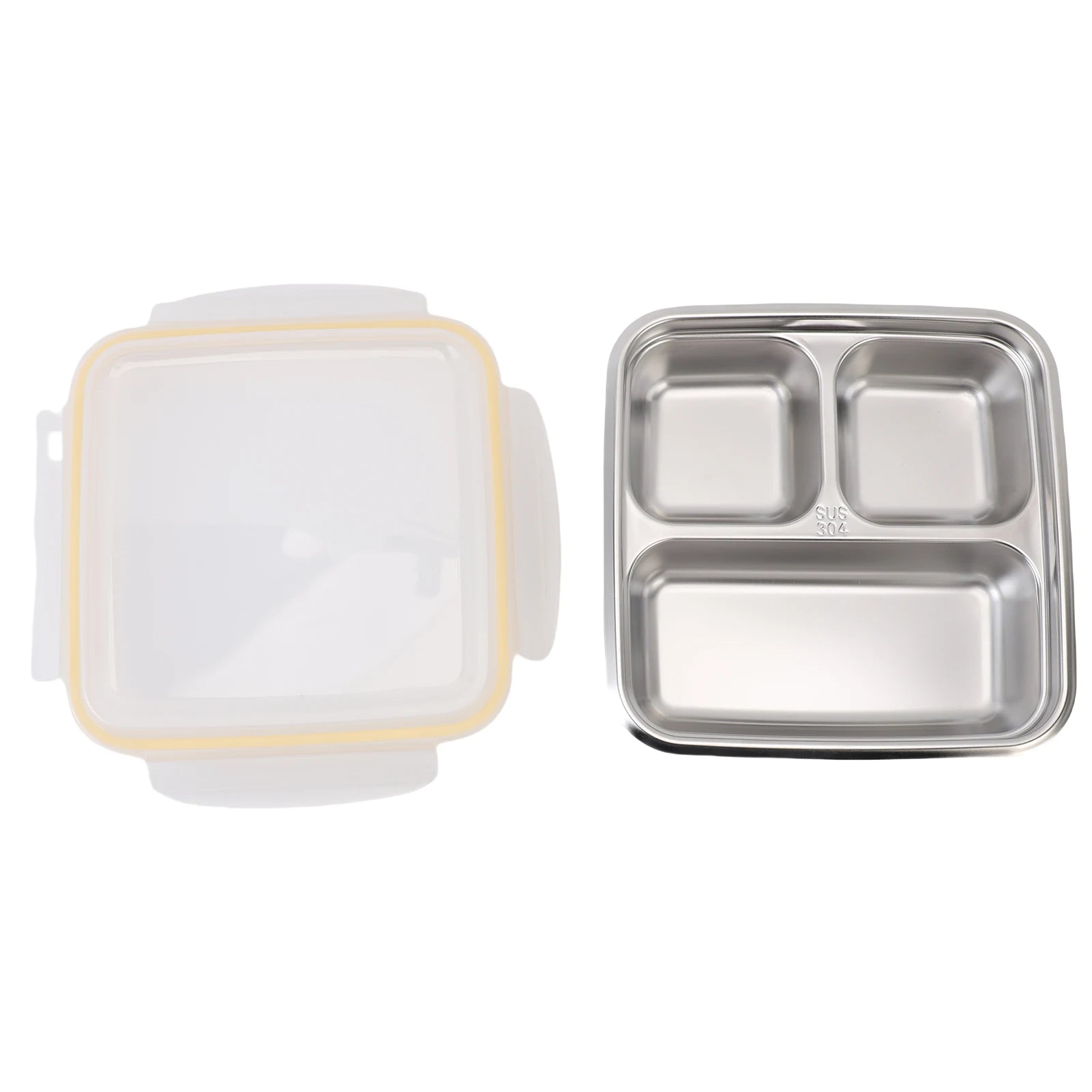 Freezer Lunch Box Outdoor Picnic Stainless Steel Food Container 1200m Capacity Lunch Box with Divided Compartments Qme 1200ml
