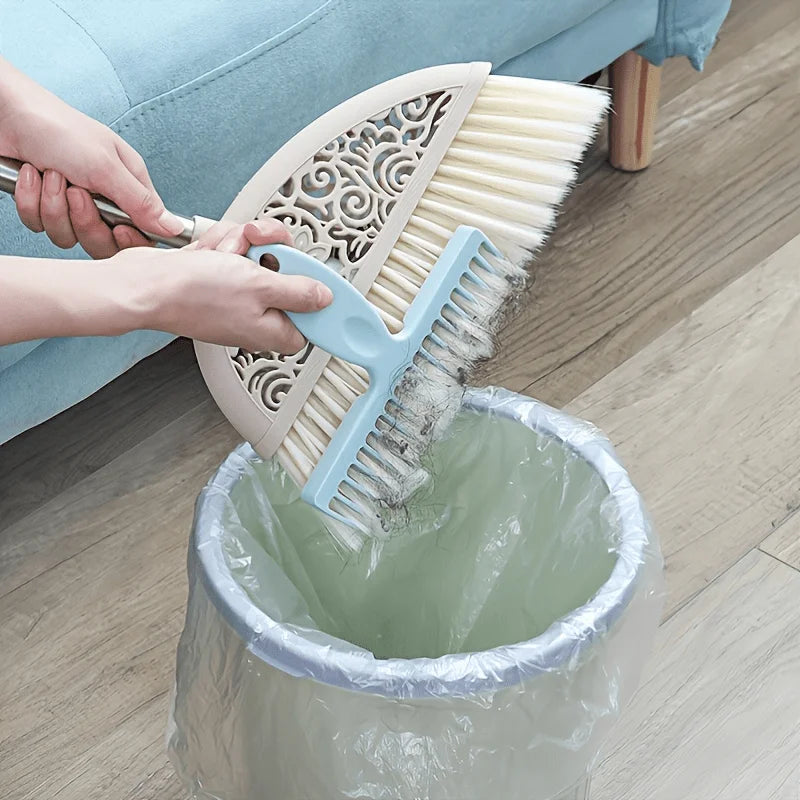 1pc Household Broom Hair Removal Comb, Removal Cleaning Tool For Clean The Hair And Dust On The Broom Bathroom, Qme