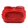Air Fryer Silicone Basket Tray Pot Handle Square Airfryer Baking Mold Qme Red