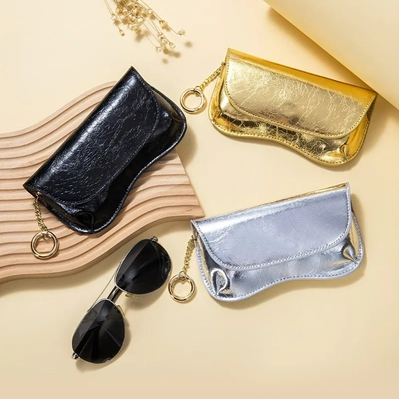Leather Glasses Box Storage Case Easy Portable Bag Pressure-resistant Qme