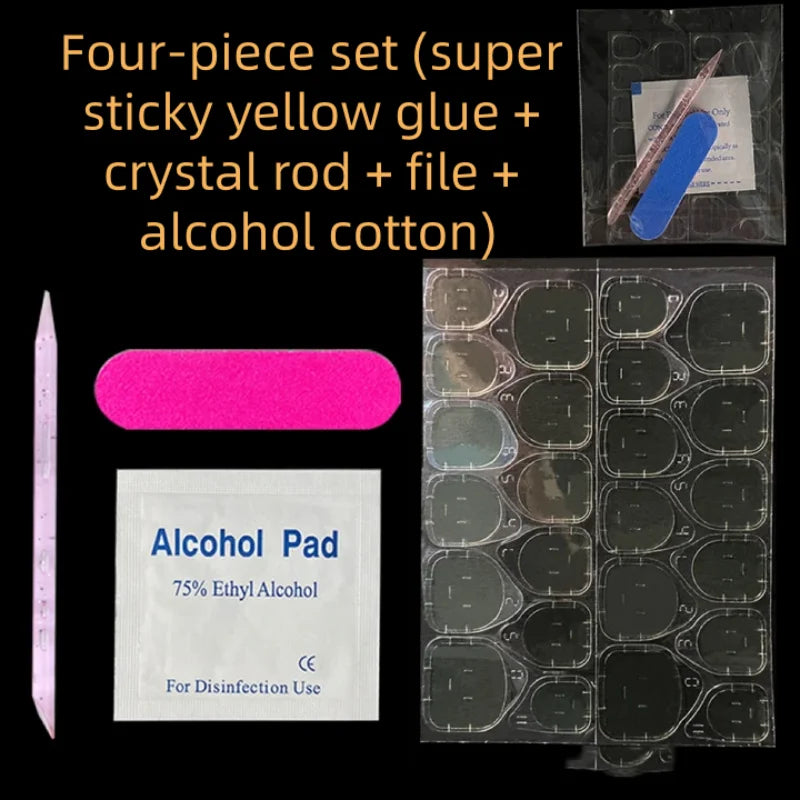 Reusable Nail Jelly Adhesive Tabs False Nail Glue Sticker Kit Press On Nail Application Tools Set DIY for Artificial Nails Qme 1pcs 3