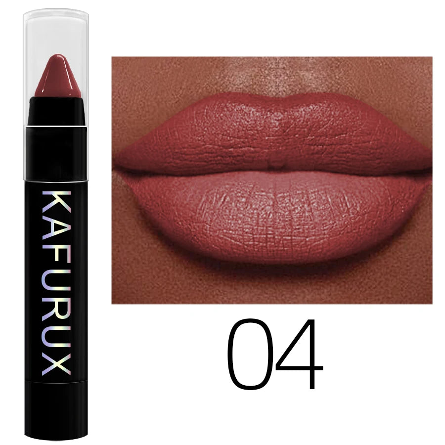 15 Colors Nude Velet Matte Lipstick Pencil Waterproof Long Lasting Qme 04
