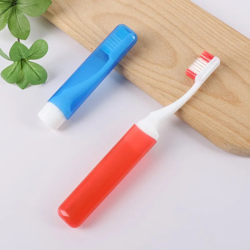 10pcs Hygiene Oral Portable Disposable Foldable Travel Camping Toothbrush Hiking Tooth Brush Tooth Cleaning Tools Qme