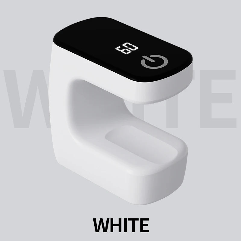 USB Nail Drying Lamp New Mini Rechargeable Timed Display UV LED Lamp Quick Drying For Gel Nail Polish Dryer Home Travel Use Qme WHITE