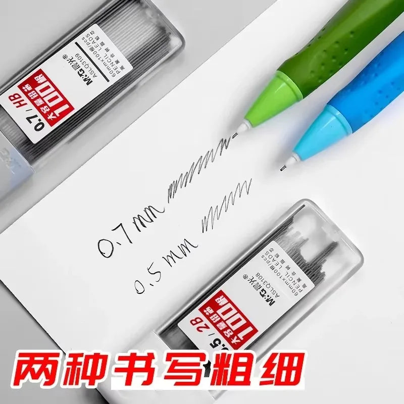 2B/HB Mechanical Pencil Refills White Simple 0.5/0.7mm for Students School Supplies Office Accessories Stationery Supplies Qme