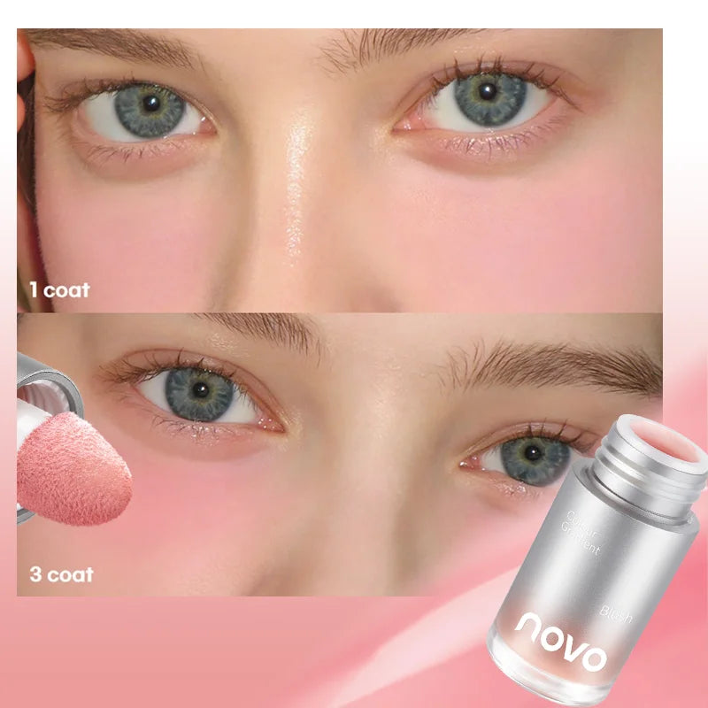 4-Color Liquid Velvet Blush Water-resistant Stain-resistant Qme