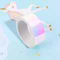 1pc / 196.85 inches laser reflective tape, decorative tape, girl album stationery tape, stationery stickers, photo diary, Qme White