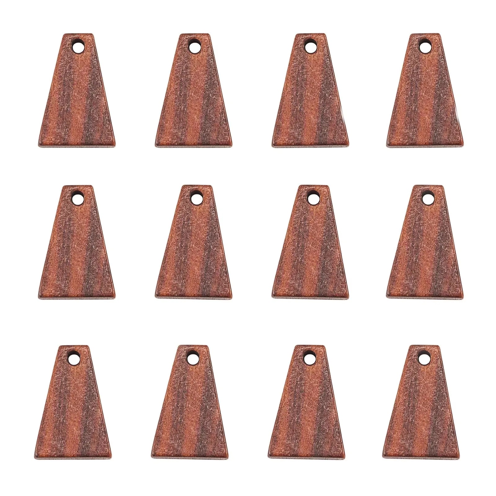 20Pcs Vintage Natural Wood Charms Flat Round Teardrop Saddle Brown Wooden Pendants Bulk for Women Jewelry Earrings Making Qme 18x12.5x2.5mm