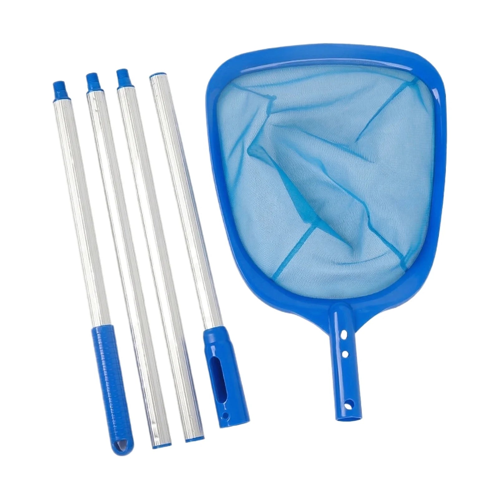 Swimming Pool Net Retractable Triangular Telescopic Folding Fishing Net with Telescopic Pole for Cleaning Water Deep Skimmer Net Qme