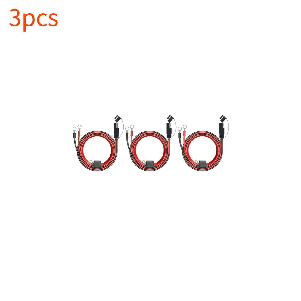 Charger Cable For Motorcycle Battery Terminal To SAE Quick Extension Cable With 10A Fuse O Connector Battery Charger Adapter Qme 3pcs