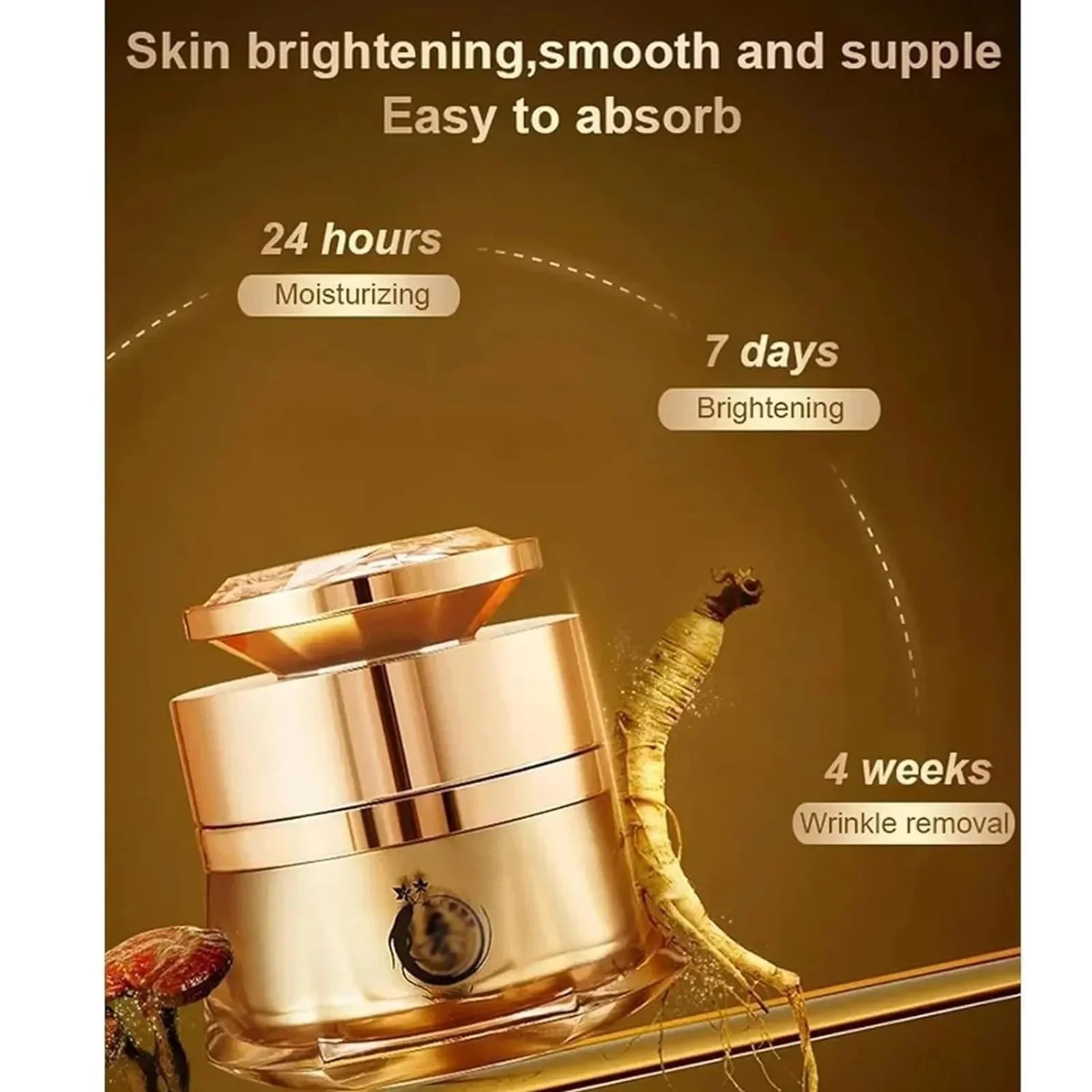 Ginseng Ganoderma Anti-Wrinkle, Ginseng Face For Dry And Aging Skin Anti-Wrinkle Tightening Sagging Skin Reduce Fine Lines Qme