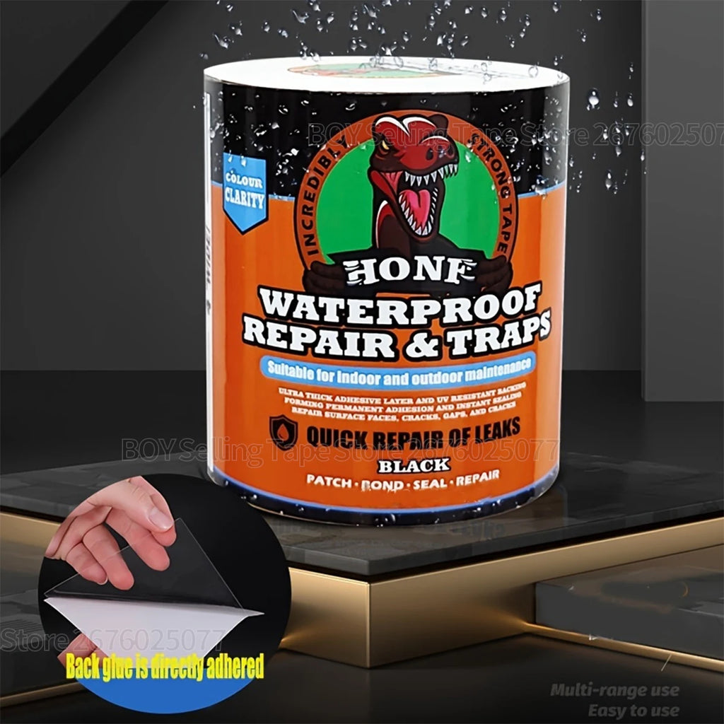 Strong Leak Sealing Tape, High Strength Toughness Swimming Ring Tent Quick Repair Of Water Pipes Self Adhesive Waterproof Tape Qme
