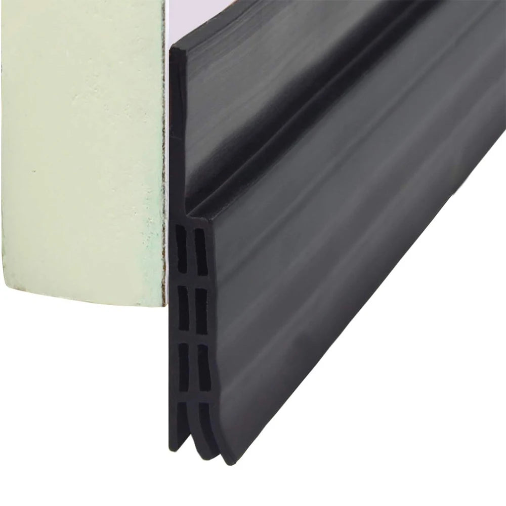 1-4pcs Door Dust Stopper Seal Strip 1m TPE Self-adhesive Door Under Gap Weather Strip Acoustic Foam 5 Colors Anti Draft Tape Qme Black 1pc