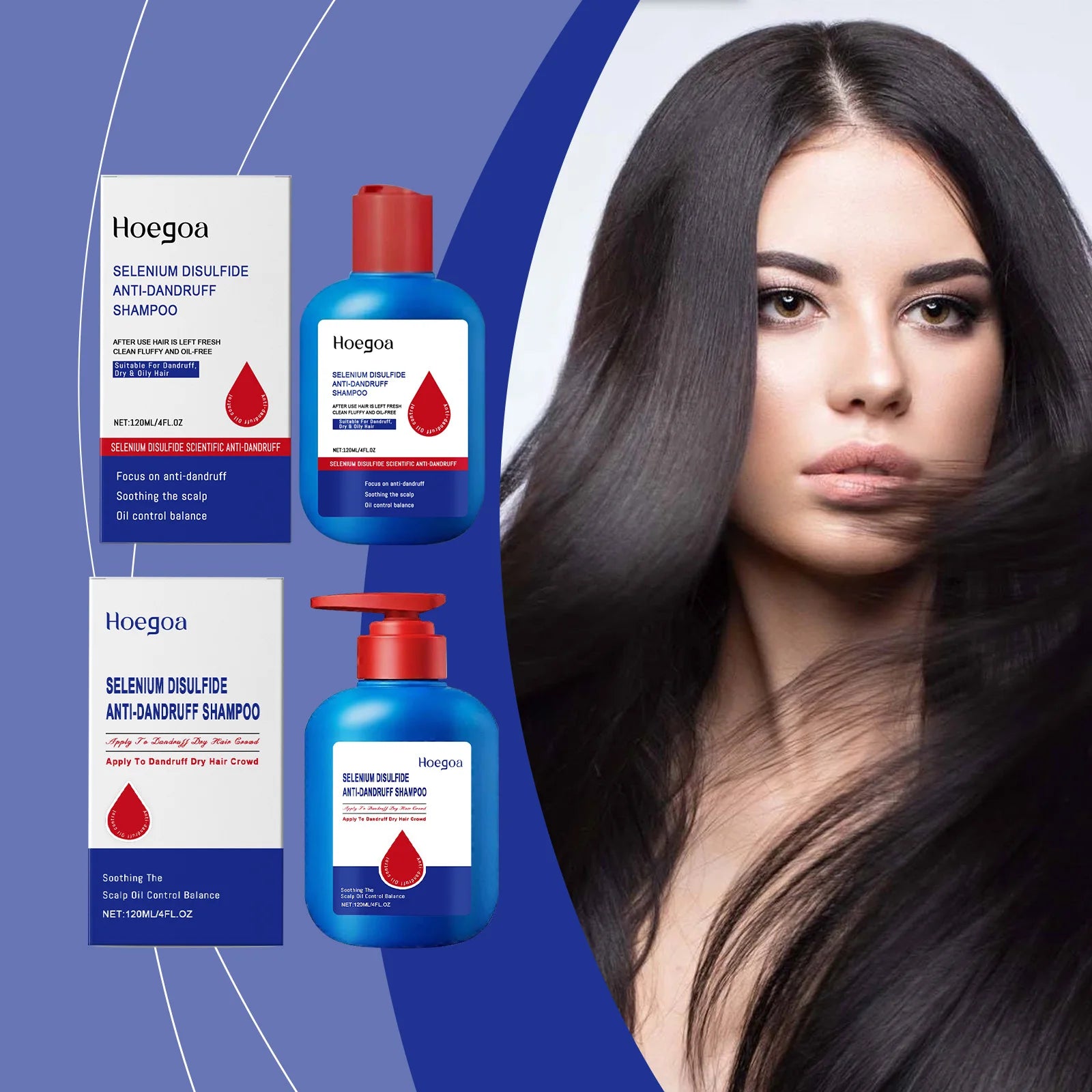 Selenium Disulfide Anti Dandruff Shampoo Deep Cleansing Scalp Itching Relief Reduce Oil Secretion Refreshing Fluffy Hair Shampoo Qme
