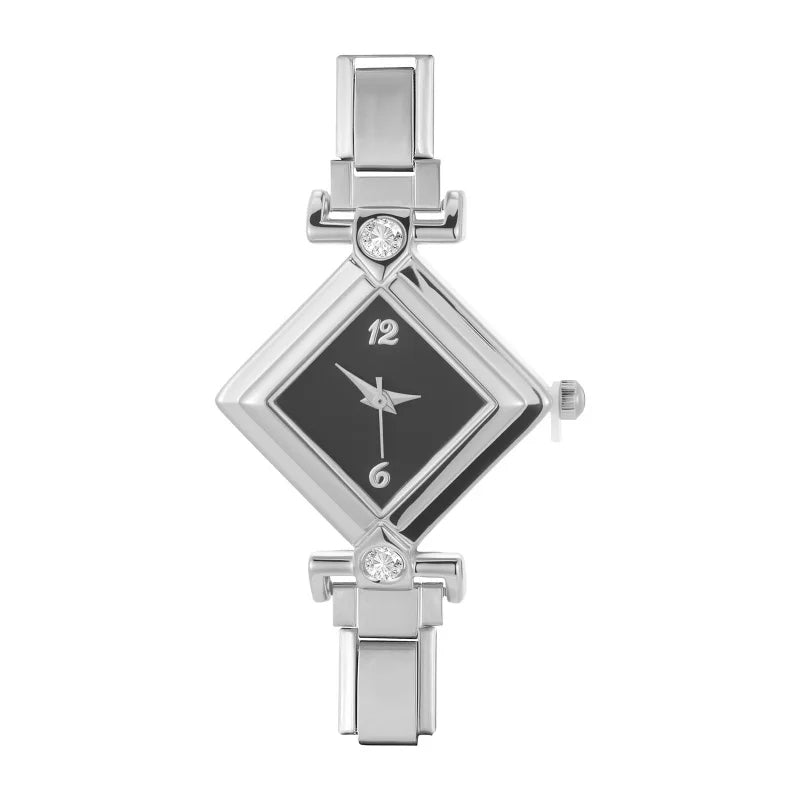 Fashion Women's Stainless Steel Square Triangle DIY High Quality Watch Bracelet Bangle Party Friend Wife Birthday Jewelry Gifts Qme Style 39