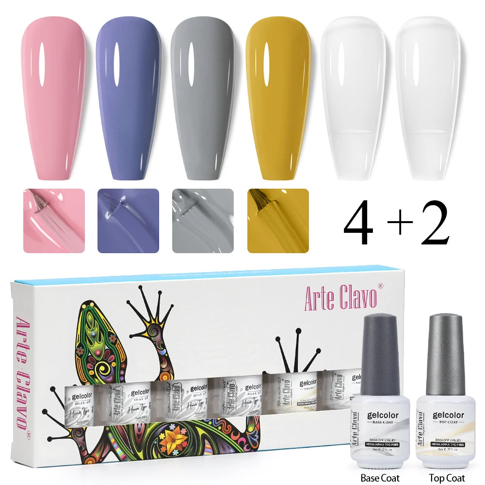 Arte Clavo Colourful Box Nail Gel Polish Semi Permanent UV Led
