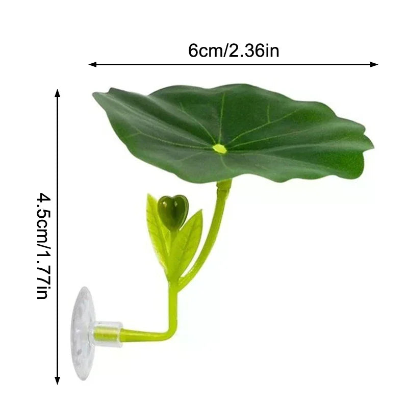 1 Pc Green Leaf Hammock For Betta Fish Stress-Reducing Aquarium-Safe Decor With Suction Cup For Fish Tank Fake Plants Decoration Qme