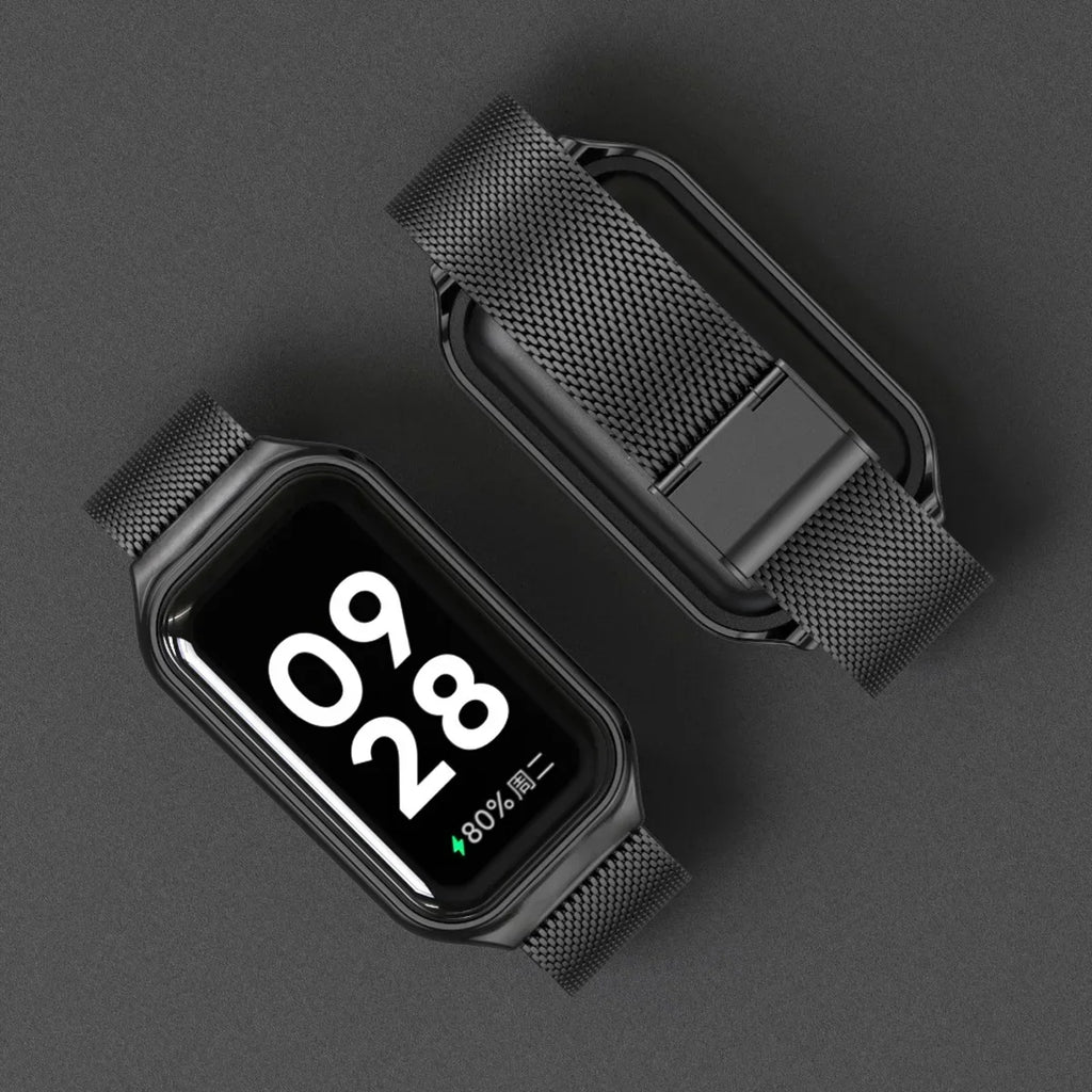 Strap For Xiaomi Mi Band 8 Active Bracelet for Xiaomi Smart Band 8 Active Stainless Steel Metal Watchband Mi Band 8 Active Qme