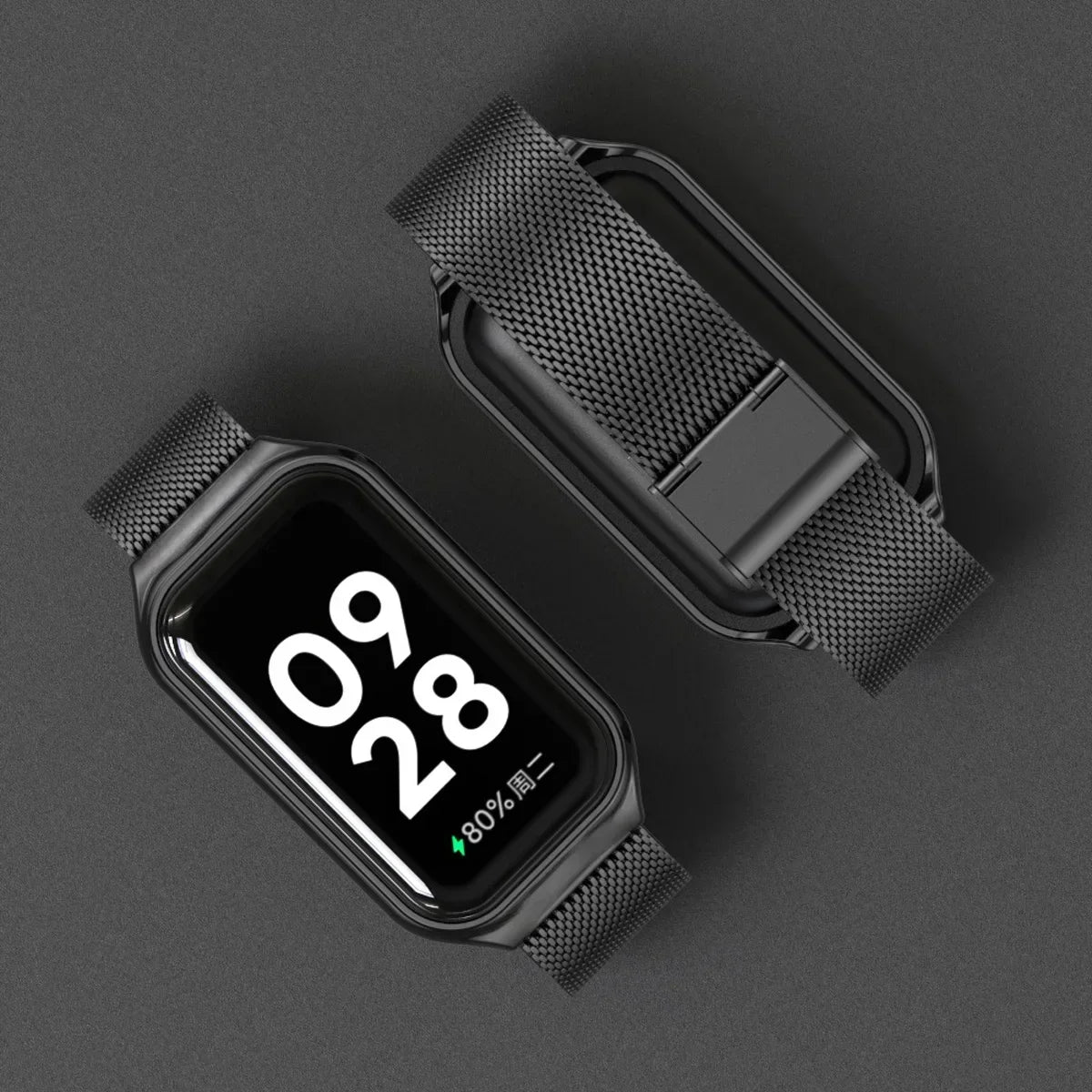 Strap For Xiaomi Mi Band 8 Active Bracelet for Xiaomi Smart Band 8 Active Stainless Steel Metal Watchband Mi Band 8 Active Qme