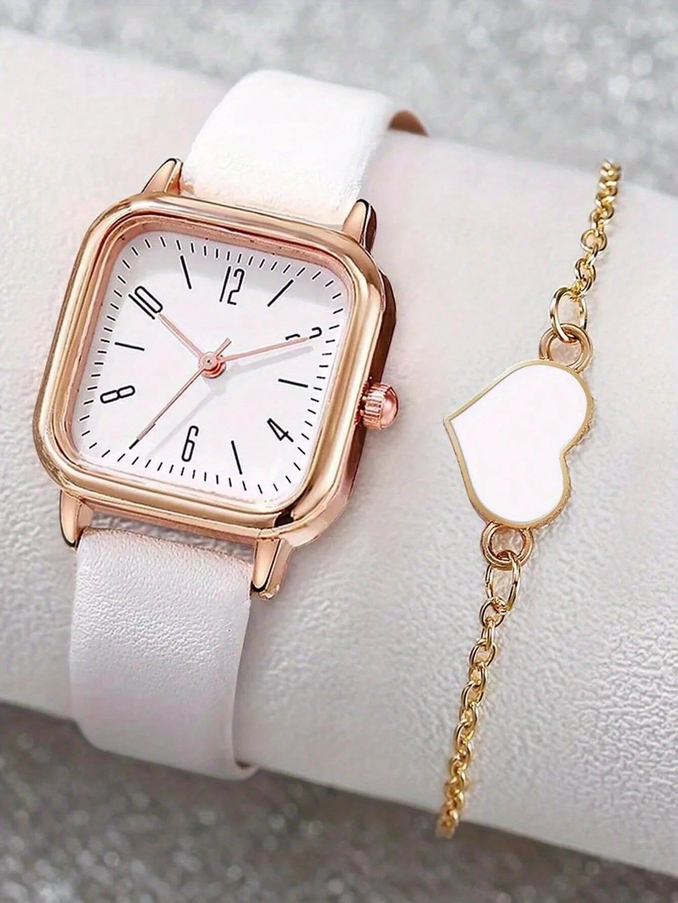 New Women Watch Luxury Bracelet Set Fashion Business Leather Quartz Wrist Watches for Women Gift Set Relogio Mujeres Qme