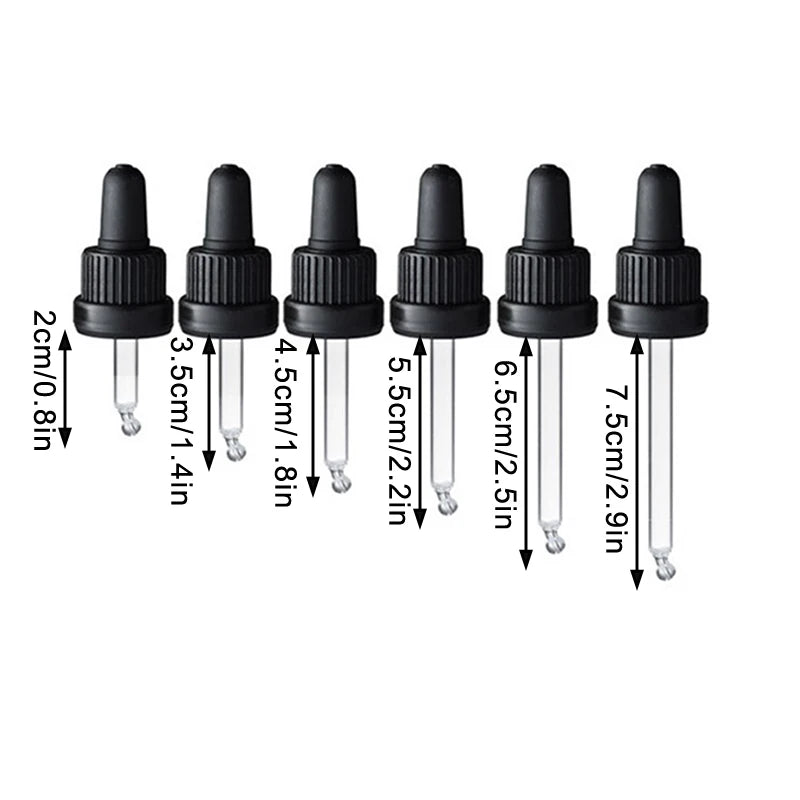 Glass Dropper Graduated Elbow Tip Essential Oil Dispensing Accessory Qme