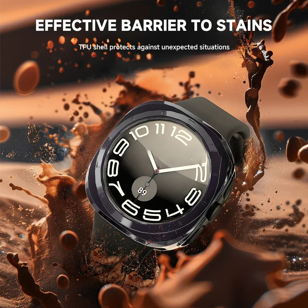 Glass+Case for Samsung Galaxy Watch 7/FE 40mm 44mm Waterproof PC Hard Bumper Galaxy Watch 7 Ultra 47mm Cover+Screen Protector Qme