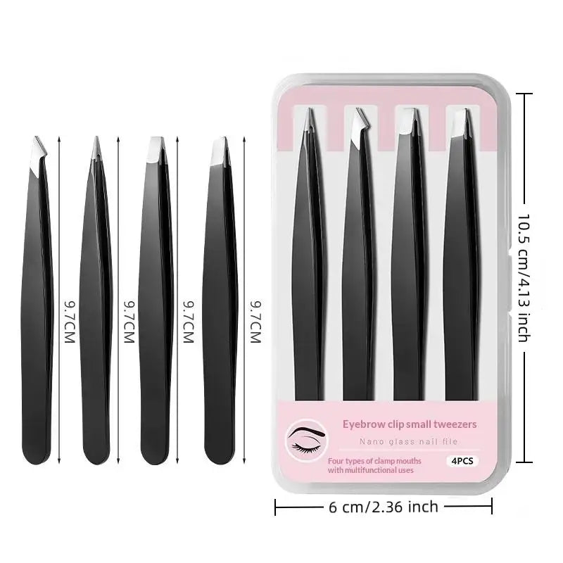 Durable Professional Stainless Steel Slanted Eyebrow Tweezers Qme