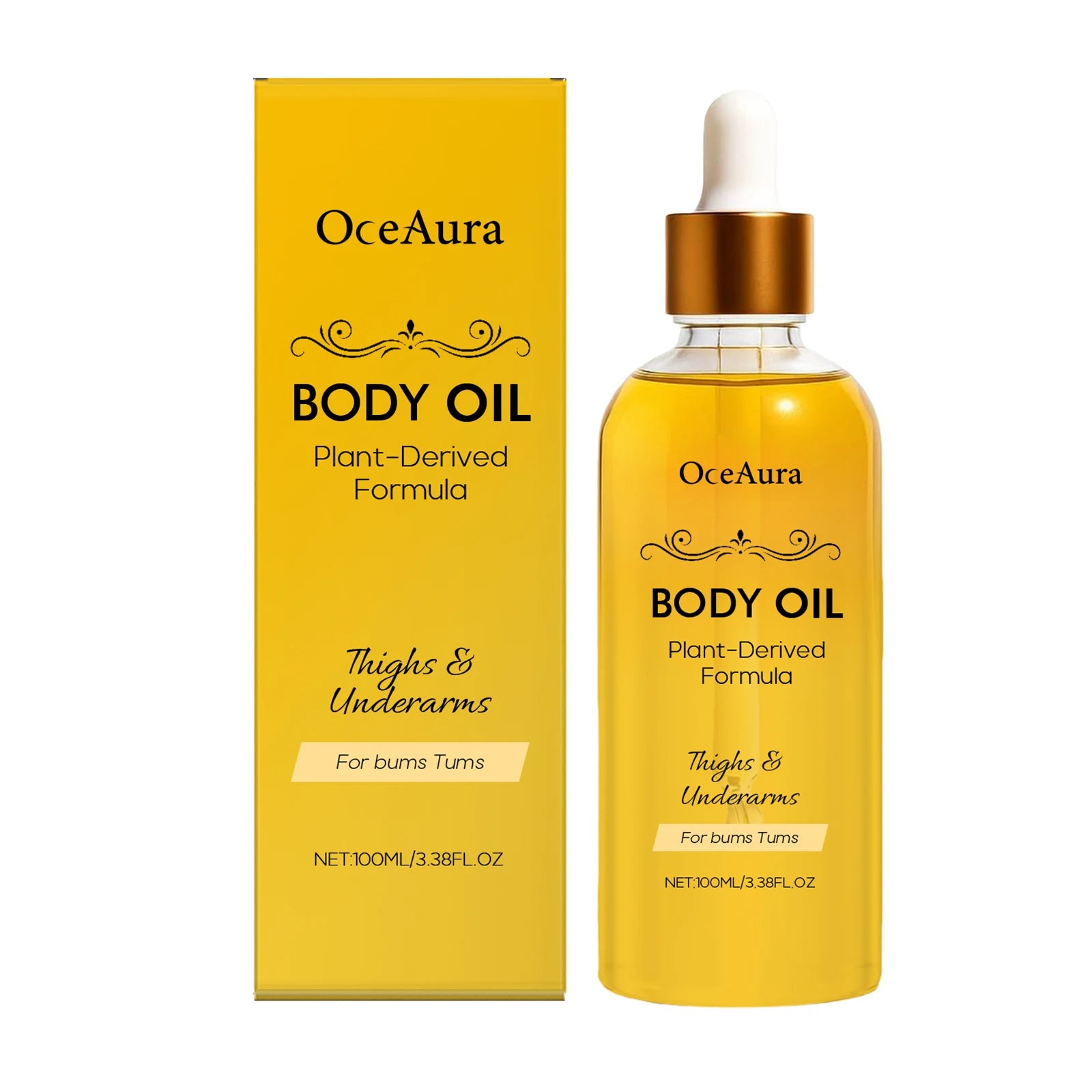 Oceaura Body Oil Thighs Underarms Plant Derived Formula Deep Qme 100mL