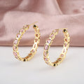 6 Styles New Design Round Exaggerated Drop Earrings Hip Hop Zirconia Jewelry Earrings Personalized Party Gifts for women Girls Qme 3