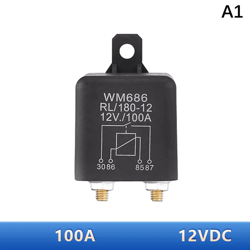 DC 12V 24V 100A 120A 200A WM686 Relay 4 Pin Normal Open Car Starter Qme WM-100A12V