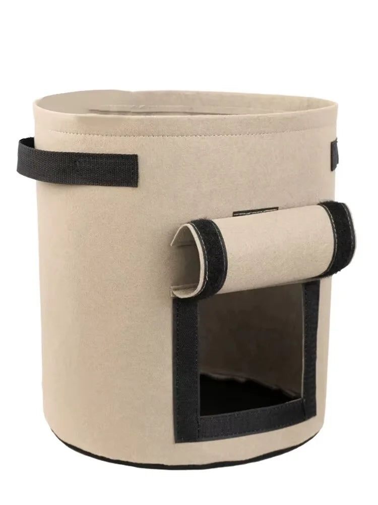 Large Diameter Vegetable Plant Seedling Bag Garden Felt Potato Planting Bag Non-Woven Felt Potato Growing Bucket Qme A Medium