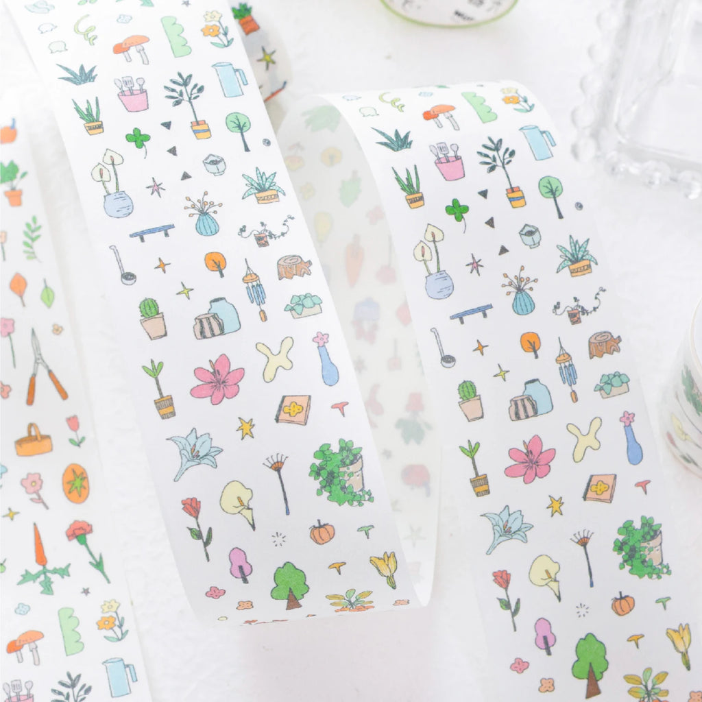 200cm/Roll INS Cartoon Masking Tapes Daily Life Decorative Label Stickers for Journal Scrapbooking Diary Album Stationery Tape Qme