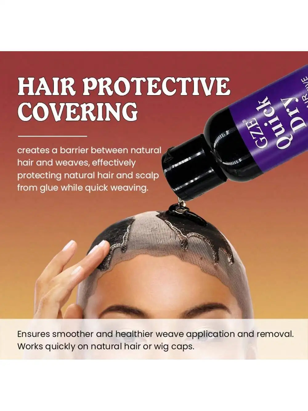 GZE Hair Protective Covering Weave Glue Liquid Protective Shield Quick Weave Protector Leave in Conditioner Qme