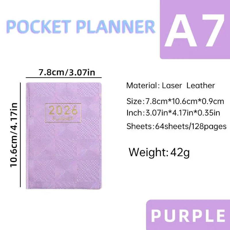 2026 Mini Pocket Planner Calendar Do List Daily Task Checklist Home Qme A3