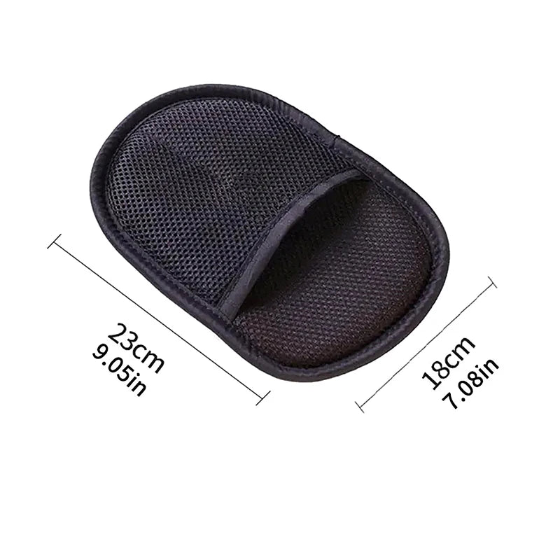 Car Wash Gloves Thickened Plush Wiping Waxing Polishing Cleaning Qme Black