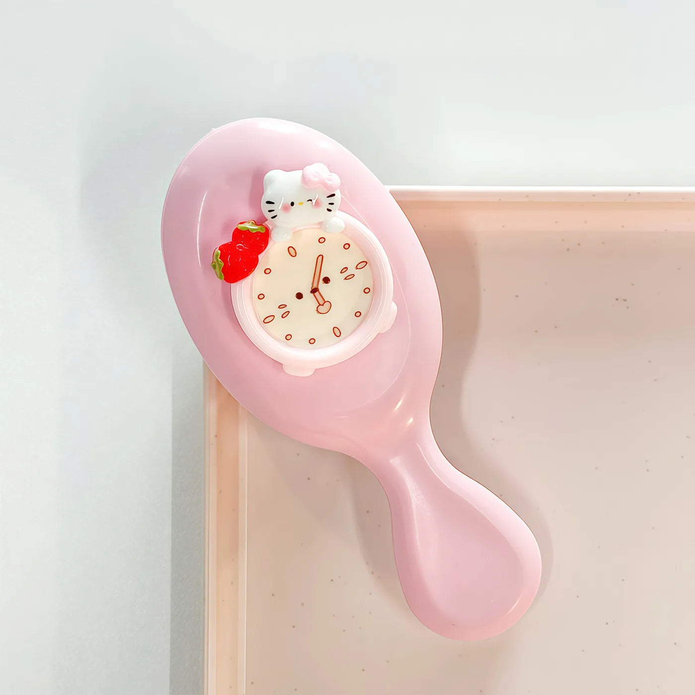 Hello Kitty Cartoon Alarm Clock Folding Air-cushion Comb Portable Qme 9