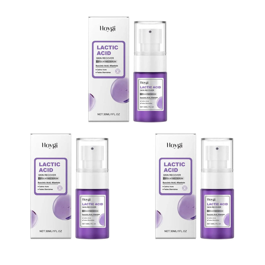 Exfoliating Serum Anti Acne Reliece Dryness Shrink Pores Remove Dead Skin Brightening Lactic Acid Serum Nourishing Face Essence Qme 3 x 30ml boxed