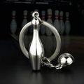 Creative Alloy Bowling Ball Pendant Car Key Ring Purse Bag Ornament Qme 1PC