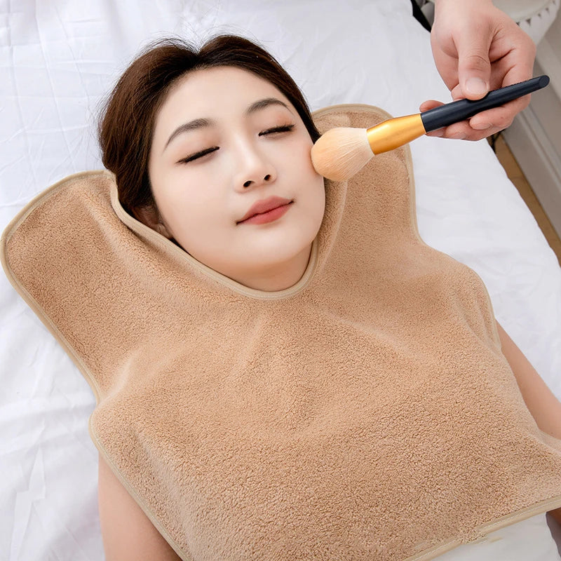 Coral Fleece U-shaped Towel Absorbent Waterproof Pad Beauty Salon Use Qme