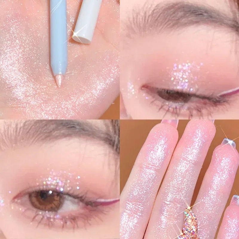 Starry Sky Pearlescent Eyeshadow Pen Shimmer Soft Touch Matte Lying Silkworm Eye Liner Long Lasting Glitter Eye Shadow Cosmetics Qme 3