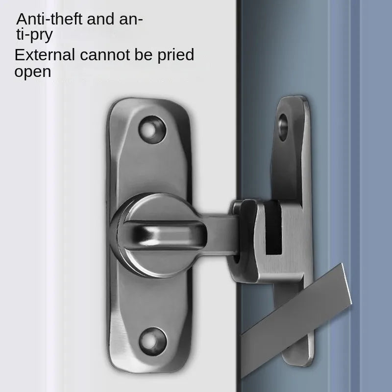 90 180 Degree Flip Door Lock Home Security Sliding Latch Small Gate Qme