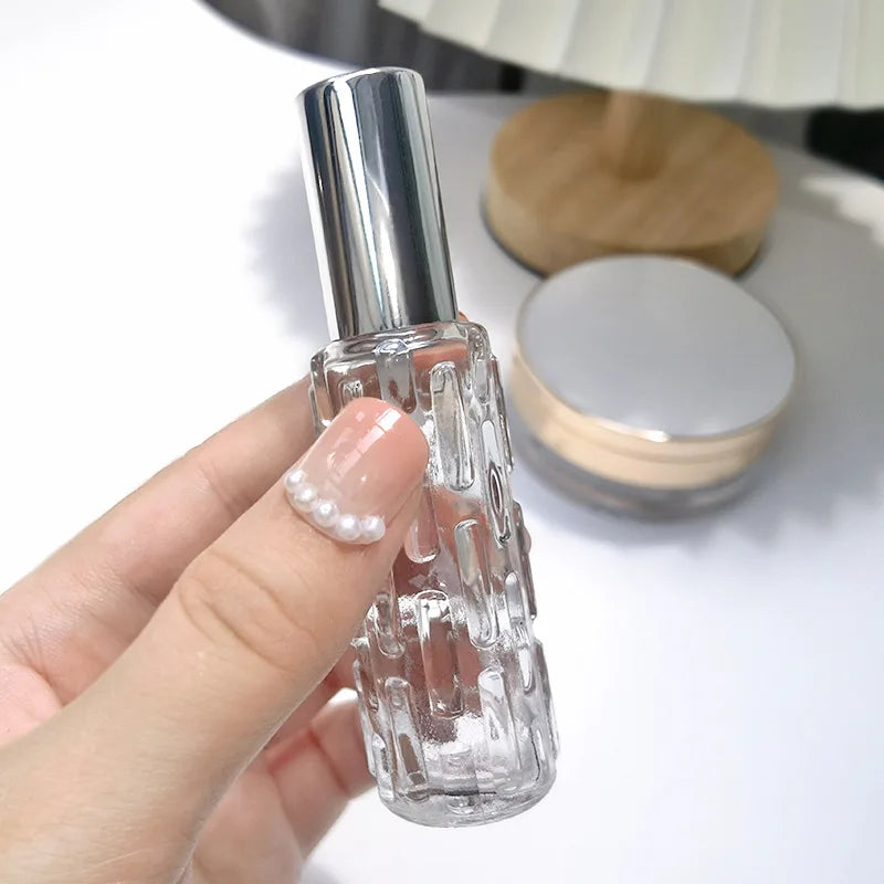 Glass Perfume Spray Bottle Aluminum Head Dispenser Press Empty Qme Silver 10ML China Mainland|Glass
