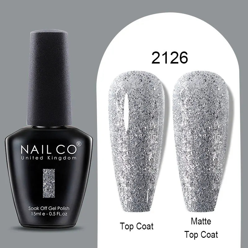 NAILCO Winter Red Gel Nail Polish Semi Permanent Soak Off Varnishes Qme 2126