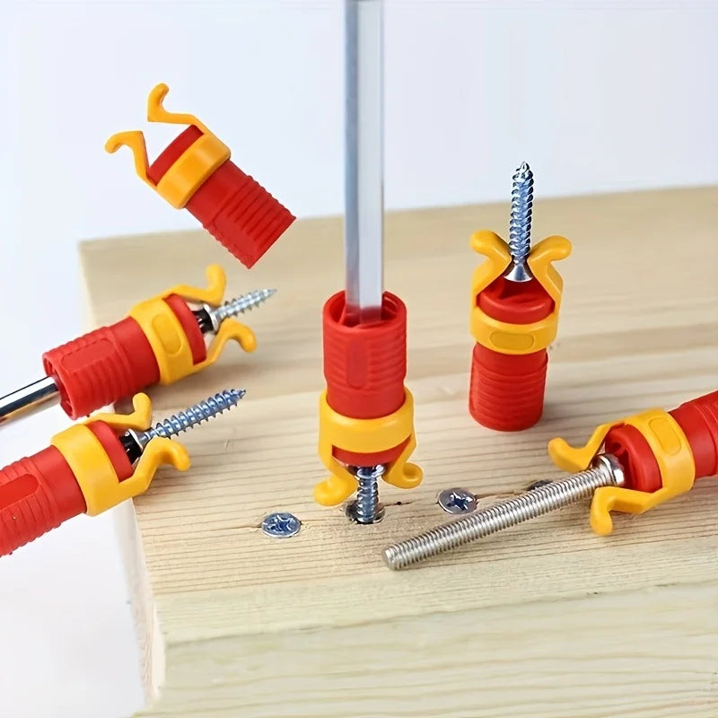 40mm*18mm Screw Bit Holder Fixing Sleeve Woodworking Tool Universal Generic Plastic Screw Holder Clamper Screw Accessories Qme