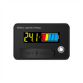 A02F-DC 8-30V LCD Digital Battery Voltmeter Capacity Indicator Lithium Acid Battery Voltage Tester Meter Tool Typec Output Qme As Shown ColoredLigh