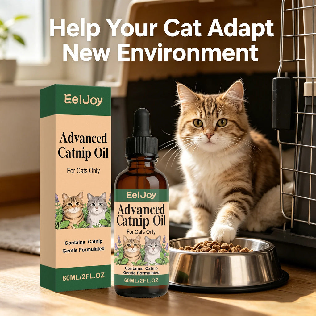 Peppermint Oil Care Drops Relieve Tension & Anxiety Soothing Emotion Reduce Impulsive Behavior Calming Aid Natural Catnip Liquid Qme Default Title